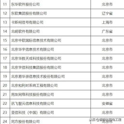 信息系統集成及服務大型一級企業概覽